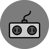 Power Socket Colorful Icon Icon vector