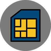 Sim Card Colorful Icon Icon vector
