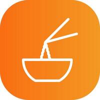 Noodles Colorful Icon Icon vector