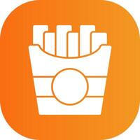 Fries Colorful Icon Icon vector