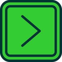 Right Colorful Icon Icon vector