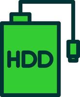 Hdd Colorful Icon Icon vector
