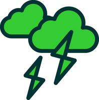 Thunder Storm Colorful Icon Icon vector