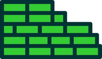 Brickwork Colorful Icon Icon vector