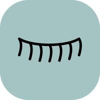 Eyelash Colorful Icon Icon vector