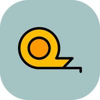 Measuring Tape Colorful Icon Icon vector