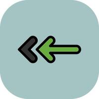Back Colorful Icon Icon vector