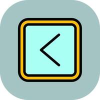Left Colorful Icon Icon vector