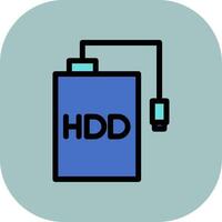 Hdd Colorful Icon Icon vector