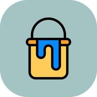 Paint Bucket Colorful Icon Icon vector
