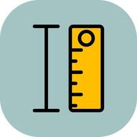 Ruler Colorful Icon Icon vector