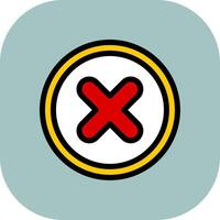 Cancel Colorful Icon Icon vector