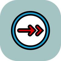 Next Colorful Icon Icon vector