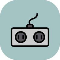 Power Socket Colorful Icon Icon vector