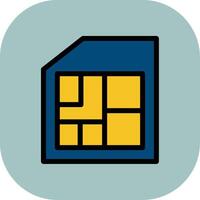 Sim Card Colorful Icon Icon vector