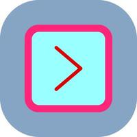Right Colorful Icon Icon vector