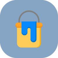 Paint Bucket Colorful Icon Icon vector