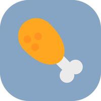 Fried Chicken Colorful Icon Icon vector