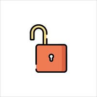 A lock icon with a keyhole vector