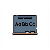 A blackboard with the letters abc and c vector