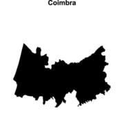 Coimbra outline map vector