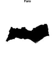Faro outline map vector