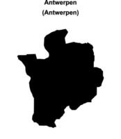 Antwerpen arrondissement blank outline map vector