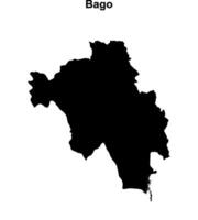 Bago blank outline map vector