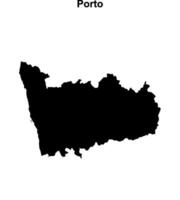 Porto outline map vector