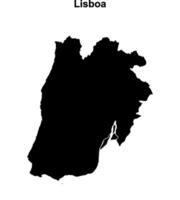 Lisboa outline map vector