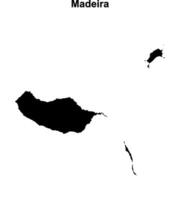Madeira outline map vector