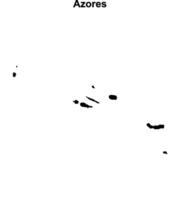 Azores outline map vector