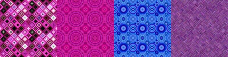 Seamless color geometric pattern set vector