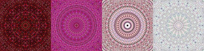 Seamless geometrical mandala pattern set vector