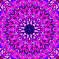 Colorful polygonal dynamic abstract circular mosaic background vector