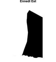 Ennedi Est region blank outline map vector