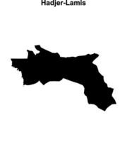 Hadjer-Lamis region blank outline map vector