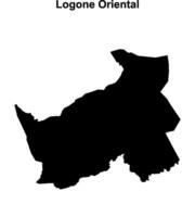 Logone Oriental region blank outline map vector