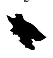 Bar municipality blank outline map vector
