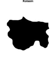 Kolasin municipality blank outline map vector