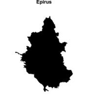 Epirus blank outline map vector