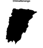 Chimaltenango department blank outline map vector