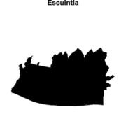 Escuintla department blank outline map vector