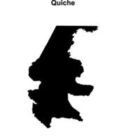 Quiche department blank outline map vector
