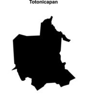 Totonicapan department blank outline map vector