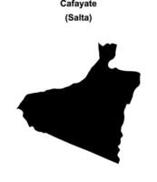 Cafayate department, Salta blank outline map vector