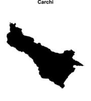 Carchi province blank outline map vector