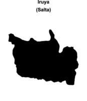 Iruya department, Salta blank outline map vector