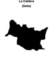 La Caldera department, Salta blank outline map vector
