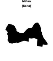 Metan department, Salta blank outline map vector